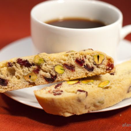 Biscotti with Dried Cranberries, Pistachios, and Almonds
