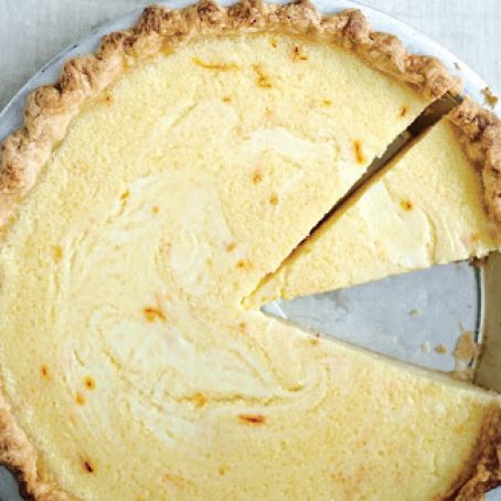 Lemon Buttermilk Pie with Saffron