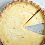 Lemon Buttermilk Pie with Saffron