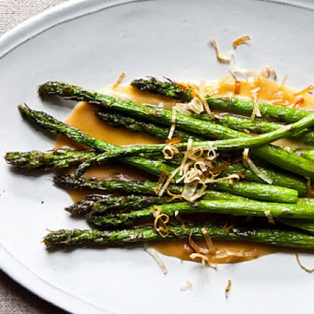 Asparagus Nobu Fried w/ Miso Dressing