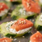 Smoked Salmon Cucumber Bites