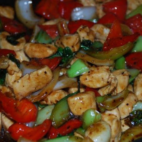 Chinese Chicken with Black Pepper Sauce