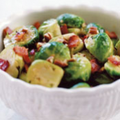 Braised Brussels Sprouts with Bacon and Pecans