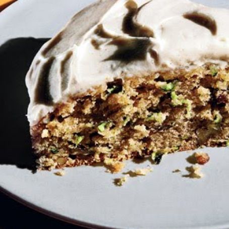 ZUCCHINI PECAN CAKE w/CREAM CHEESE FROSTING