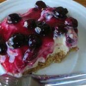FRESH BLUEBERRY CHEESECAKE WITH HOMEMADE CRUST