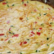 Caramelized Onion, Red Pepper and Zucchini Frittata