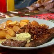 NY Strip Steak with Tarragon Melting Sauce