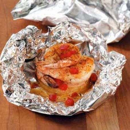 Pineapple Shrimp Packets Recipe