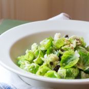 Warm Brussels Sprouts Salad with Caramelized Onions