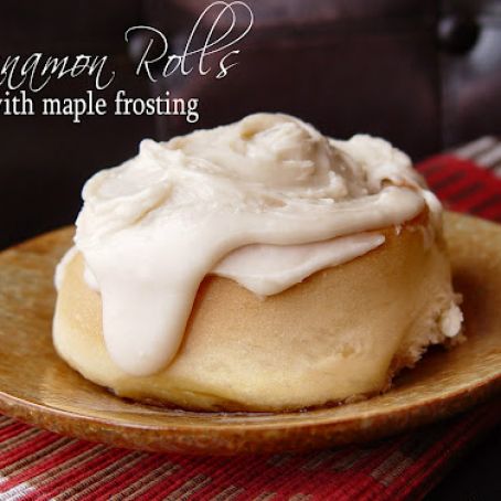 Cinnamon Rolls with Maple Frosting