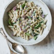 Vegan Alfredo with Watercress and Chives