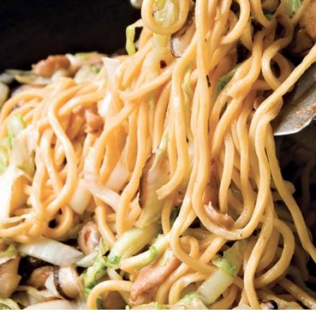 Longevity Noodles with Chicken, Ginger & Mushrooms