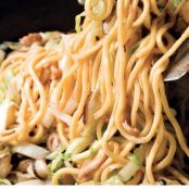 Longevity Noodles with Chicken, Ginger & Mushrooms