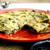 Mushroom and Smoked Cheddar Fritatta