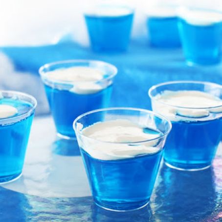 Snow-Capped Blue JELL-O Lakes