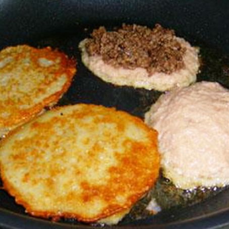Potato Pancakes Stuffed with Ground Beef