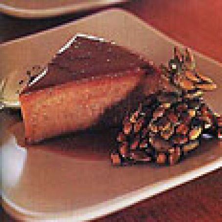 Pumpkin Flan with Pumpkin Seed Praline