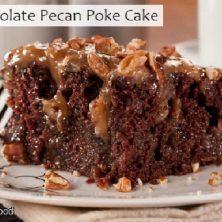 Caramel Pecan Poke Cake