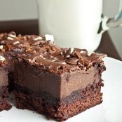 Minty Chocolate Mousse Brownies