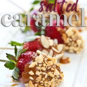 Salted Caramel Covered Strawberries