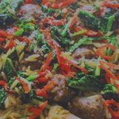 Brown rice sausage and broccoli