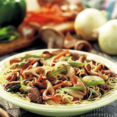 Beefy Pasta & Mushrooms