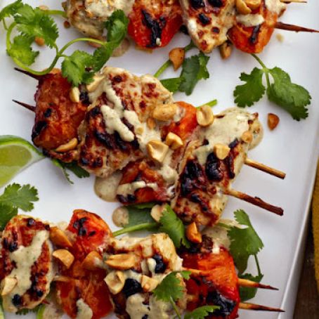 Chicken-Apricot Skewers