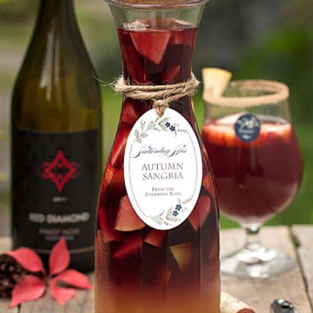 Autumn Sangria with Pinot Noir and Apple Cider
