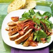 Spinach Salad with Ancho Chili Pepper Chops