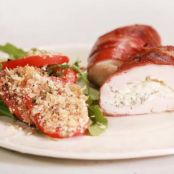 Stuffed Chicken Saltimbocca with Arugula and Tomato Salad