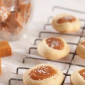 Caramel (Salted) Thumbprint Cookies