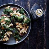 Skillet Bruschetta with Beans and Greens