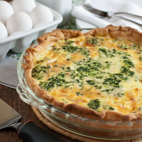 Spinach and Cheddar Quiche