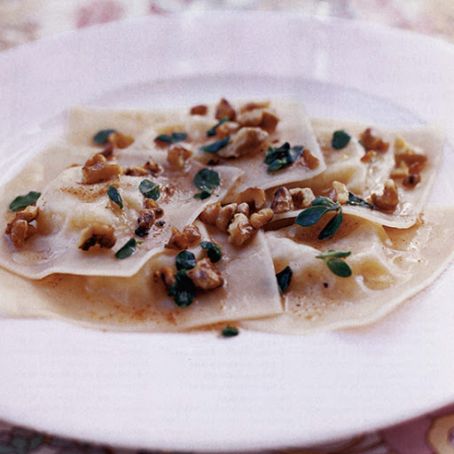 Pecorino Ravioli with Walnuts