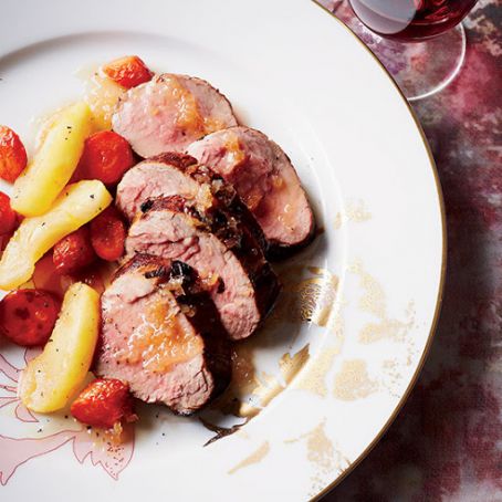 Cider-Brined Pork Tenderloins with Roasted Apples