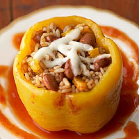 Chili Bean-Stuffed Peppers