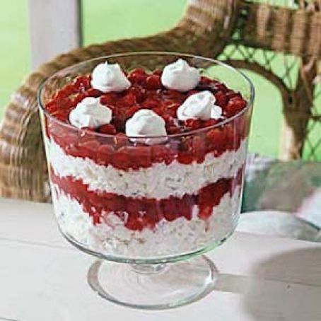 Heavenly Cherry Angel Food Trifle