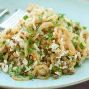 LENTILS, BROWN RICE AND CARAMELIZED ONIONS