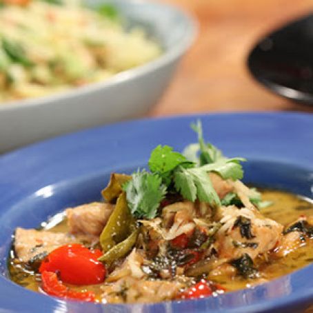 Green Chicken and Coconut Curry