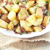 Roasted Red Potatoes with Bacon, Garlic & Parmesan