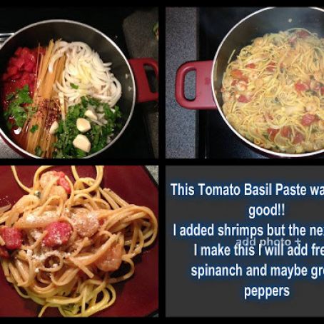 Pasta, Tomatoes, Veggie Broth, Olive Oil, and Seasonings