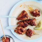 Chicken Thigh Kebabs with Chile-Yogurt Sauce
