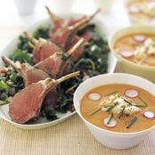 Chilled Indian-Spiced Tomato Soup with Crabmeat