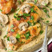 Skillet Chicken with Creamy Mushroom Sauce - Cooking Classy