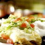 Chicken Enchiladas with Roasted Tomatillos
