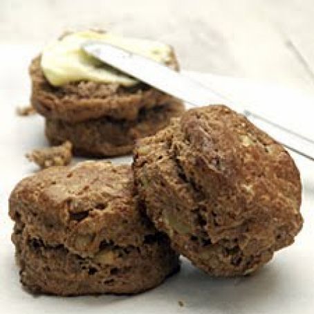 Whole Wheat-Walnut Biscuits with Grape Seed Flour