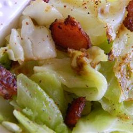 Sauted Cabbage with Bacon and Red Onion
