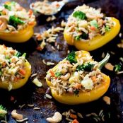 Veggie Fried Rice-Stuffed Peppers