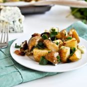 Roasted Potatoes with Bacon, Gorgonzola, Cilantro and Other Stuff