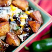 SOUTHWEST POTATOES w/BEANS & CHEDDAR